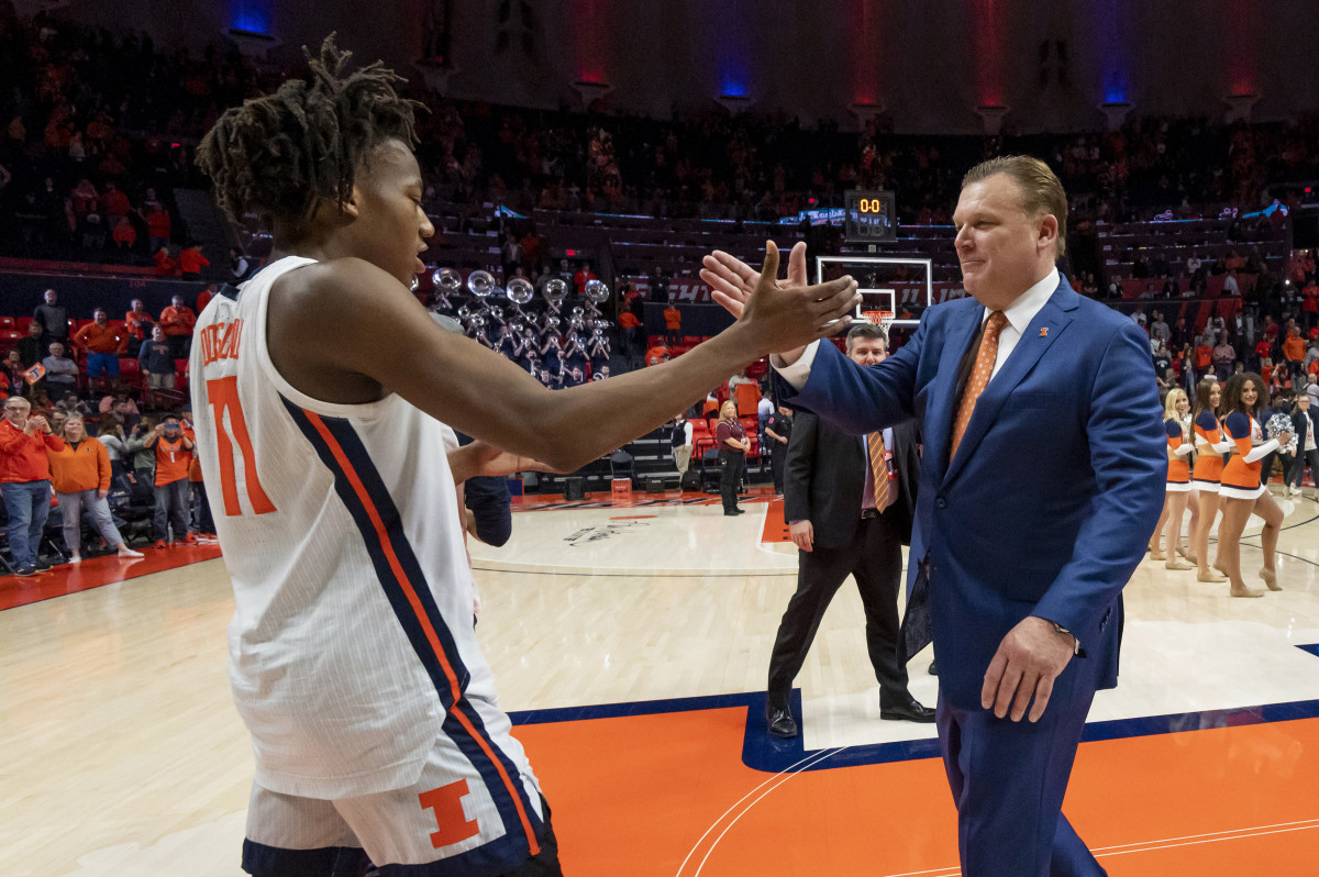 Illinois head coach Brad Underwood knew after the 78-76 win over Iowa on March 8 that he'd likely coached Ayo Dosunmu for the last time in State Farm Center.